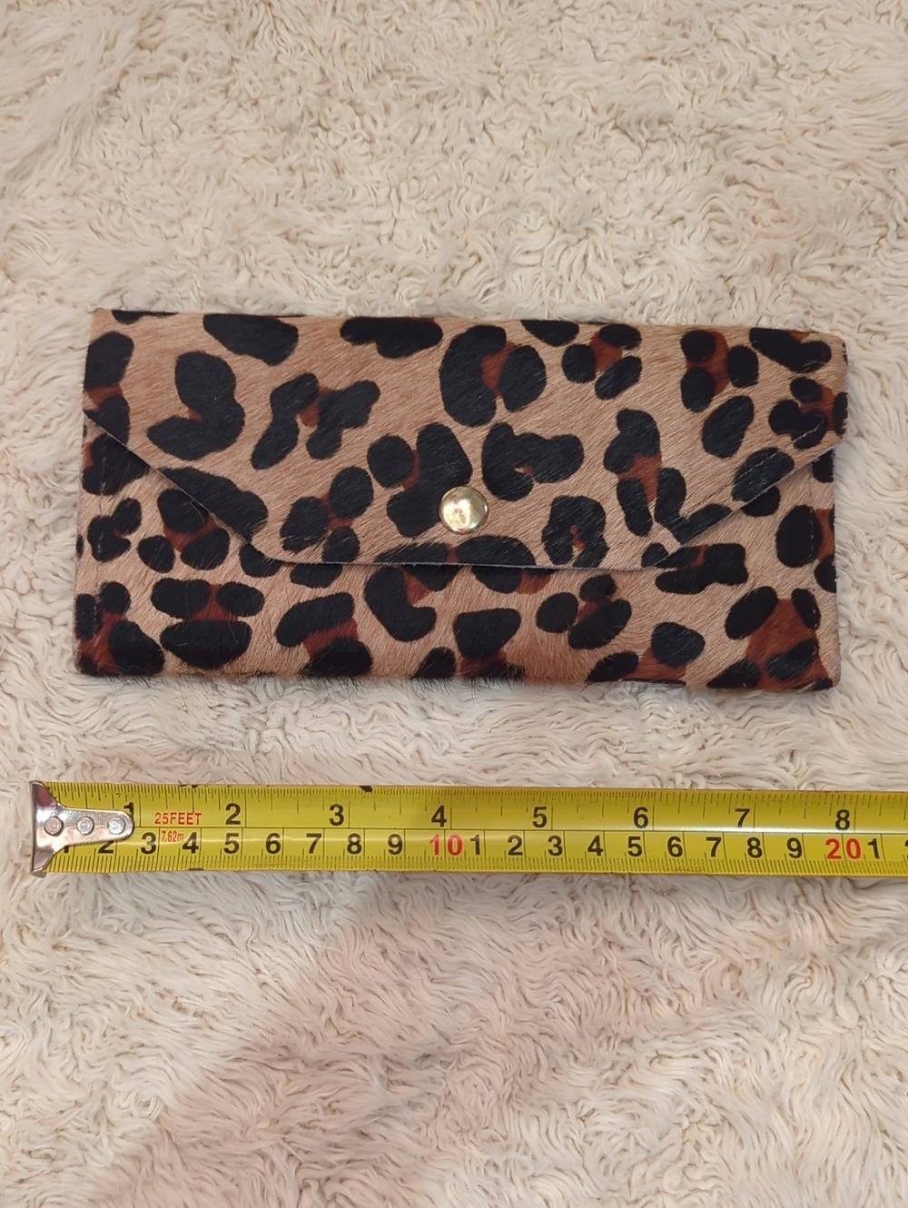 Beaudin Leopard Wallet – Handmade in USA – Genuine Leather